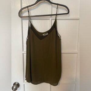 Aritzia - Babaton - Olive Green Tank with mesh detail - Size L